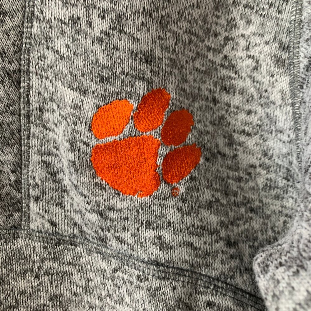 Clemson Tiger Antigua Charcoal Sweater Small - Picture 3 of 6